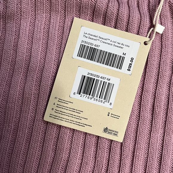 NWT - Frank & Oak Women’s Crewneck Ribbed Knit Sweater - Size M - Picture 7 of 8